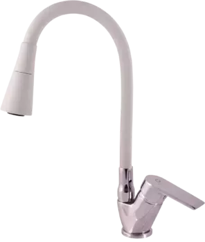 Смеситель для кухни Rav Slezak Colorado с гибким изливом хром - белый матовый