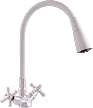 Смеситель для кухни Rav Slezak Morava retro белый - хром