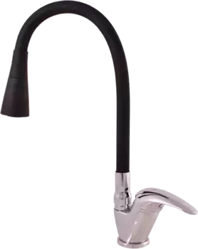 Смеситель для кухни Rav Slezak Sazava черный матовый, хром с гибким изливом