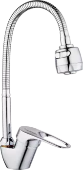 Смеситель для кухонной мойки РМС SL55 SL55-016F с гибким изливом хром