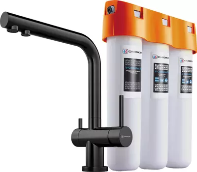 Смеситель для кухни с фильтром Omoikiri Nagano 4179.8028 вороненая сталь