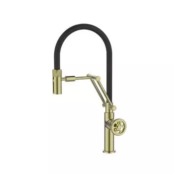 Смеситель для кухни Iddis Grange GRAMGFLi05 золотой, черный