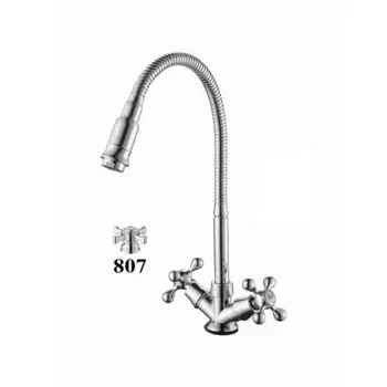 Смеситель для кухни с гибким изливом D-Lin D151807-Q, хром