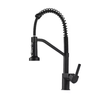 Смеситель для кухни с гибким изливом Shevanik S963H, черный