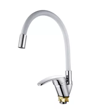 Смеситель для кухни Viko с гибким изливом V-3244 хром, белый