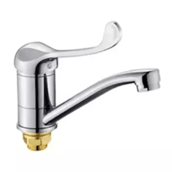 Смеситель для кухни с хирургической ручкой Сантаком stOMEGA 4479, хром