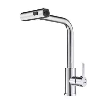 Смеситель для кухни с мультифункциональным изливом Shevanik S263, хром
