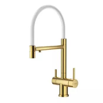 Смеситель для кухни с подключением фильтра Splenka S70.63.03, золотой сатин