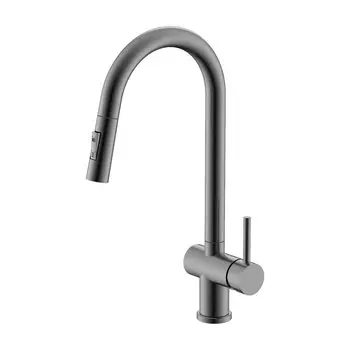 Смеситель для кухни с выдвижным изливом Splenka S204.49.09, графит