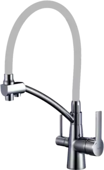 Смеситель для кухни Savol сатин с гибким изливом