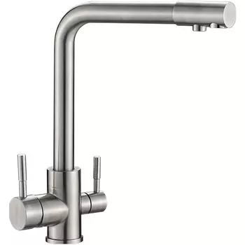 Смеситель для кухни Ulgran U-016 нержавеющая сталь