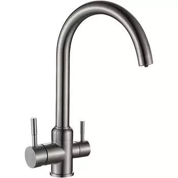 Смеситель для кухни Ulgran U-020 нержавеющая сталь