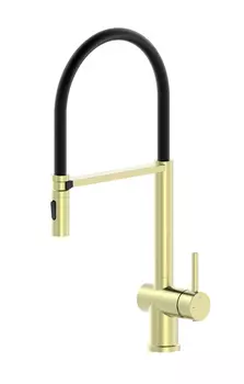 Смеситель для кухни Wonzon & Woghand WW-88438003-BG с гибким изливом, брашированное золото