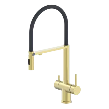 Смеситель для кухни Wonzon & Woghand WW-88458009-BG с гибким изливом, брашированное золото