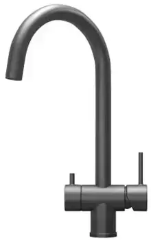 Смеситель для кухонной мойки Granula 7104, ГРАФИТ МАТОВЫЙ серый