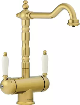 Смеситель для кухни Omoikiri Amagasaki 4994019 с подключением к фильтру золото