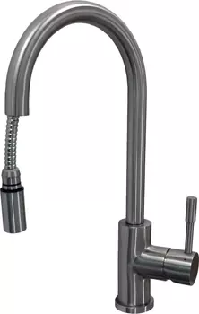 Смеситель для кухонной мойки Seaman SSN-1371P хром, черный (SSN-1371P)