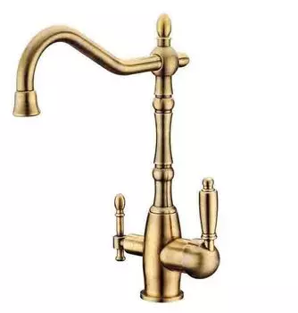 Смеситель для кухни Zorg Clean Water ZR 312 YF-33-BR с подключением фильтра бронза