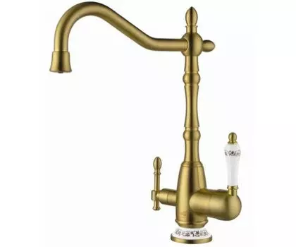 Смеситель для кухни Zorg Sanitary ZR 312 YF-50-BR с подключением фильтра бронза