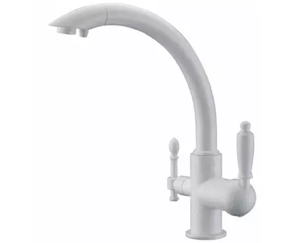 Смеситель для кухонной мойки Zorg 314 белый (ZR 314 YF-33 WHITE)