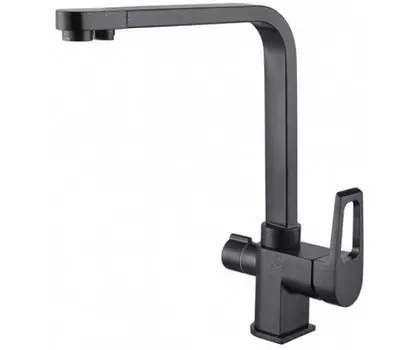 Смеситель для кухни Zorg Clean Water ZR 334 YF ЧЕРНЫЙ МЕТАЛЛИК с подключением фильтра черный металлик