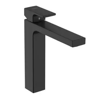 Смеситель для раковины Hansgrohe Vernis Shape с донным клапаном чёрный матовый