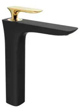 Смеситель для раковины AltroBagno Aperto 010211 NeOr черный, золото