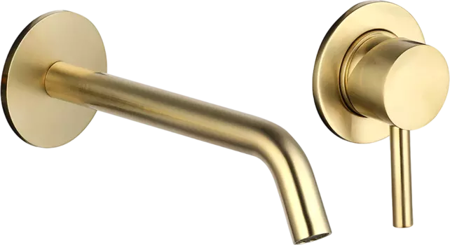 Смеситель для раковины AQUAme Siena AQM6215BG С ВНУТРЕННЕЙ ЧАСТЬЮ, шлифованное золото