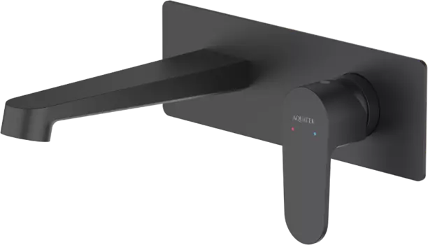 Смеситель для раковины AQUATEK Оберон AQ1213MB С ВНУТРЕННЕЙ ЧАСТЬЮ, матовый черный