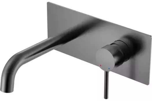 Смеситель для раковины Berges Ventas R 076015 темный хром, оружейная сталь