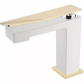 Смеситель для раковины Boheme Q белый - золото