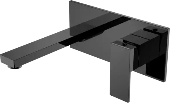 Смеситель для раковины встраиваемый Boheme Qubic темный хром глянцевый