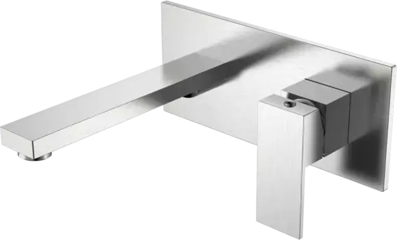 Смеситель для раковины Boheme Qubic 475-NB С ВНУТРЕННЕЙ ЧАСТЬЮ, brushed nickel