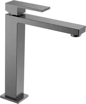 Смеситель для раковины высокий Boheme Qubic темный хром матовый