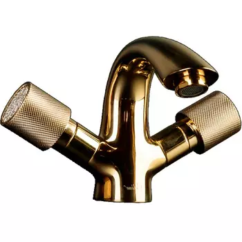 Смеситель для раковины Boheme Royal Cristal золото