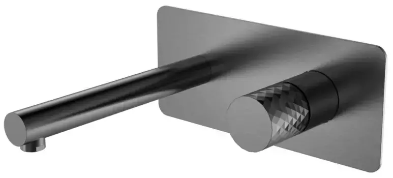 Смеситель для раковины Boheme Stick c ручкой Diamond, темный хром матовый