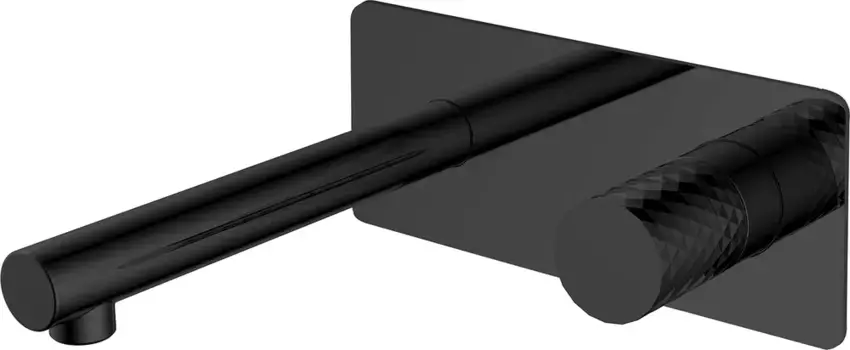 Смеситель для раковины Boheme Stick c ручкой Diamond, черный матовый