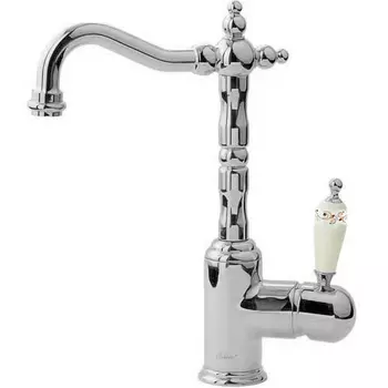 Смеситель для раковины Boheme Tradizionale хром глянцевый с керамической ручкой