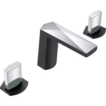 Смеситель для раковины Boheme Venturo 150-BCR-ICE черный, хром