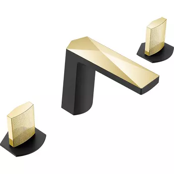Смеситель для раковины Boheme Venturo 150-BG-TOUCH черный, золото