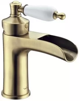 Смеситель для раковины Boheme Vogue бронза с белым