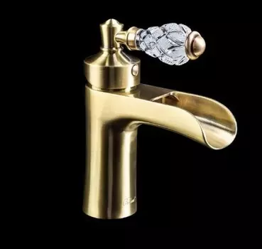 Смеситель для раковины Boheme Vogue crystal бронзовый матовый