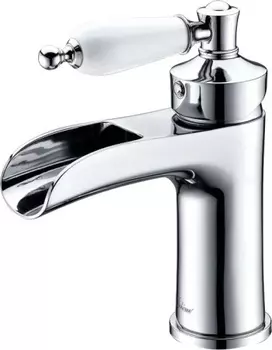 Смеситель для раковины Boheme Vogue хром с красным