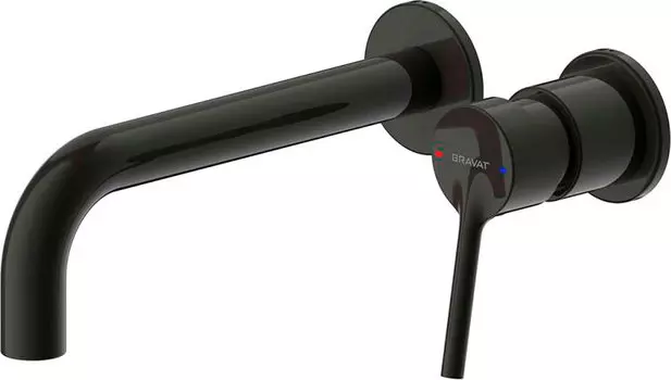 Смеситель для раковины Bravat P8461217BW-ENG чёрный