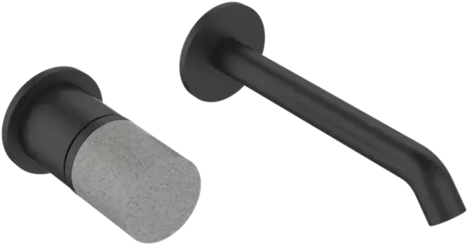 Смеситель для раковины Bronze de Luxe Focus черный матовый - гранит