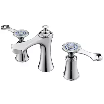 Смеситель для раковины Bronze de Luxe Yasmina хром с кристаллами Swarovski