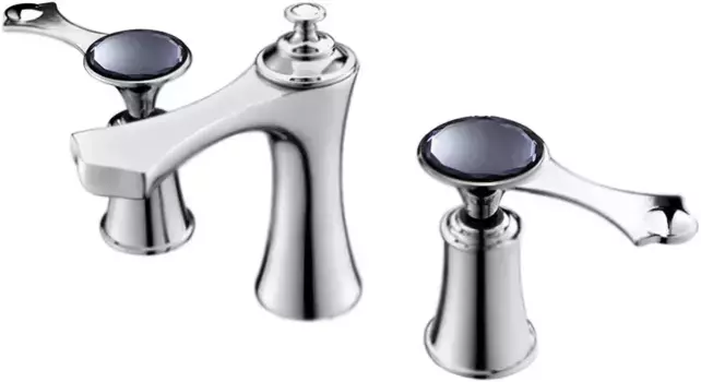 Смеситель для раковины Bronze de Luxe Yasmina хром с кристаллами Swarovski