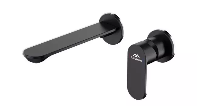 Смеситель для раковины Fashun A1185-7 С ВНУТРЕННЕЙ ЧАСТЬЮ, черный