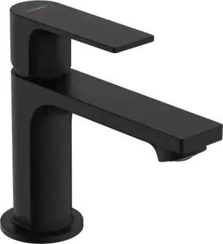 Смеситель для раковины Hansgrohe Rebris E с донным клапаном черный матовый