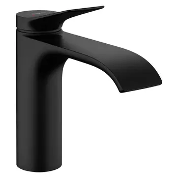 Смеситель для раковины Hansgrohe Vivenis 110 с донным клапаном чёрный матовый